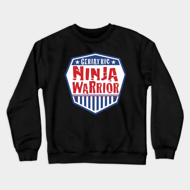 Geriatric Ninja Warrior Crewneck Sweatshirt by OHYes